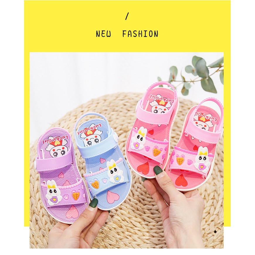 Dép sandal bé gái từ 1 - 5 tuổi hình thỏ con mềm êm chân cực xinh xắn cho bé gái – Sandal bé gái