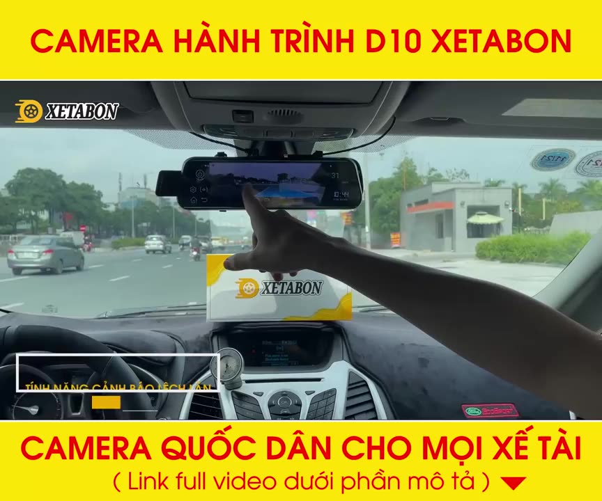 Camera hành trình D10, camera gương 10inch FullHD, tích hợp cam lùi, có cảnh báo giao thông BH 12T Samurai Care | BigBuy360 - bigbuy360.vn