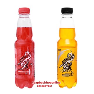 Chai nước tăng lực sting đỏ dâu tây, vàng nhân sâm 330ml