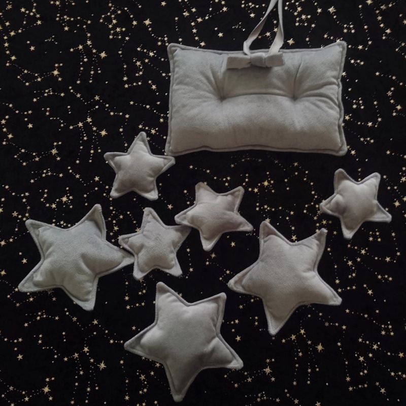 Bộ 9 Món Gối Vuông + Phụ Kiện Chụp Ảnh Cho Bé Sơ Sinh