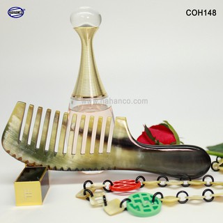 Lược sừng massage đầu giúp lưu thông máu - coh148 - cao cấp dày đẹp - hahanco -chăm sóc sức khỏe