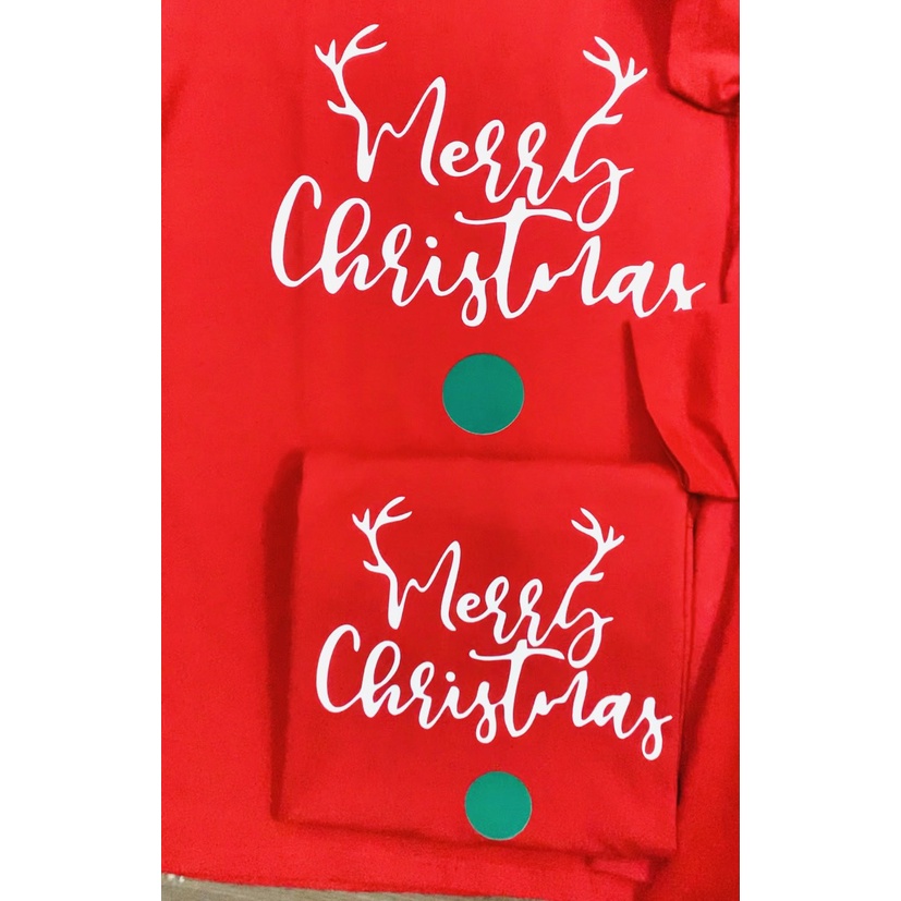 Áo gia đình Noel Familylove - Đồng phục gia đình Noel Merry Christmas cực dễ thương chất liệu cotton 100% co giãn