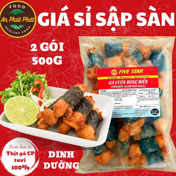 Gà cuộn rong biển CP 1kg, làm từ gà tươi, tiện lợi như KFC, Gà rán ăn vặt giòn rụm, dinh dưỡng, thơm ngon An Phát Phát