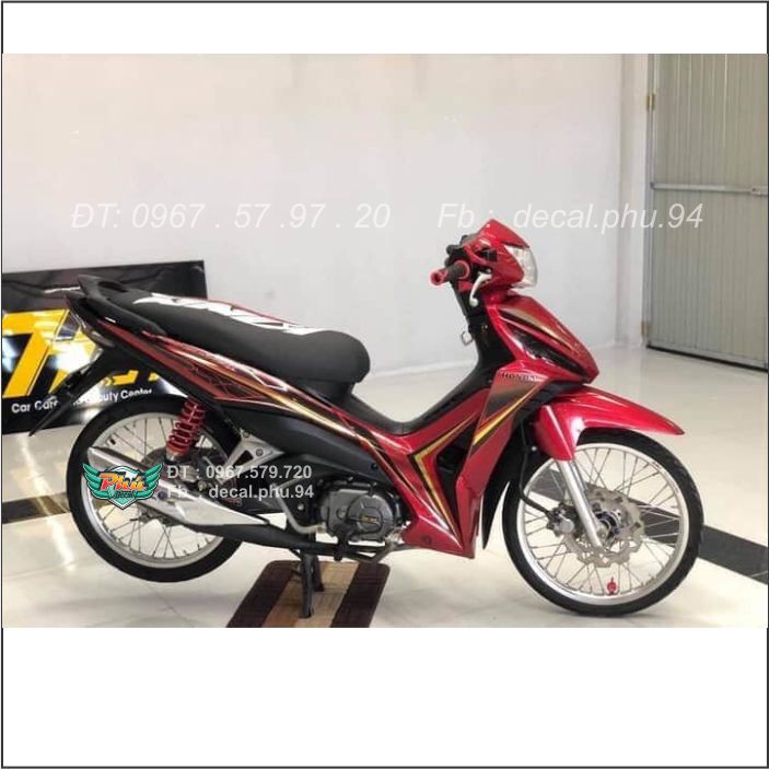 Tem Wawe RSX Đỏ đen Crom (V)