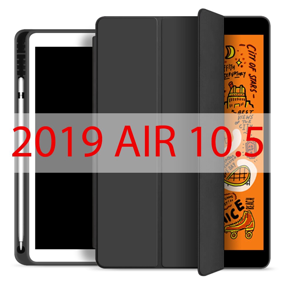 Ốp bảo vệ ipad có khe gắn bút chì cho IPAD AIR 3 10.5 INCH 2019 / 2018 9.7 MINI 5