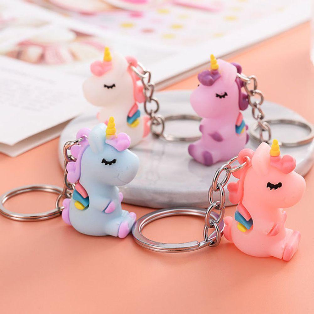 Móc Khóa Hình Kỳ Lân Nhiều Màu Sắc Dễ Thương
