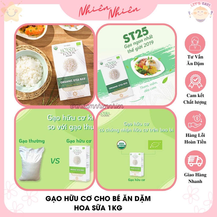Gạo Hữu Cơ Cho Bé Ăn Dặm Hoa Sữa Việt Nam 1kg thumbnail
