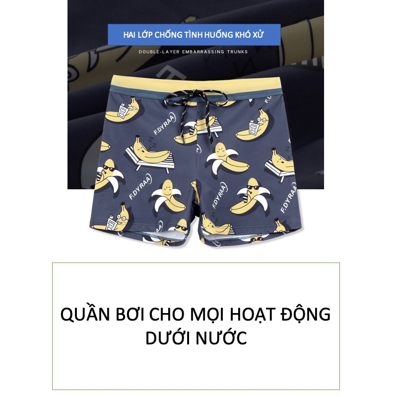 Quần bơi nam nhanh khô, cực chất, tặng mũ bơi | BigBuy360 - bigbuy360.vn