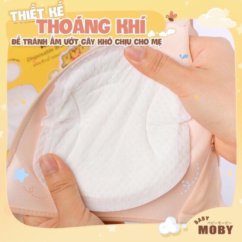 Miếng Lót Thấm Sữa Moby Hộp 60 Miếng Chính Hãng Nhập Khẩu Thái Lan
