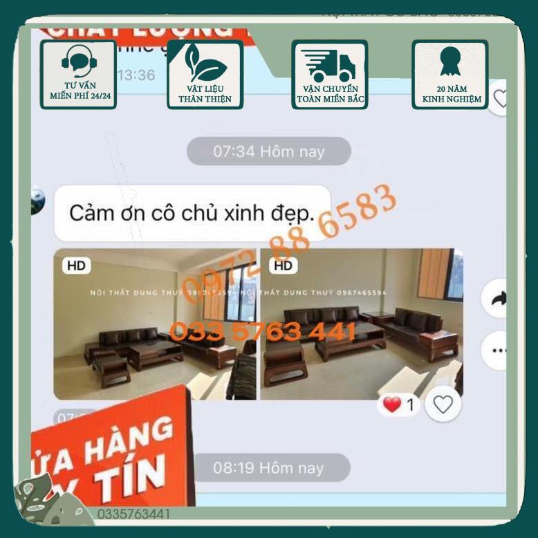 GIÁ GỐC - Ảnh thật kèm video ghế sofa 2 văng chân choãi gỗ sồi nga cao cấp kiểu dáng 2 văng dành cho phòng khách