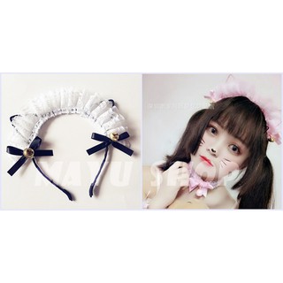 Băng đô maid tai mèo Headband Neko Cute (kéo ảnh sang phải để xem ảnh thậ) Headband