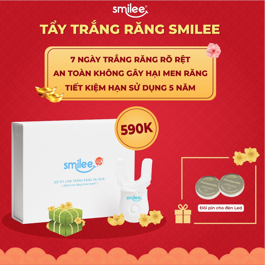 Máy làm trắng răng không ê buốt, tẩy trắng răng nhanh Smilee an toàn cho sức khỏe