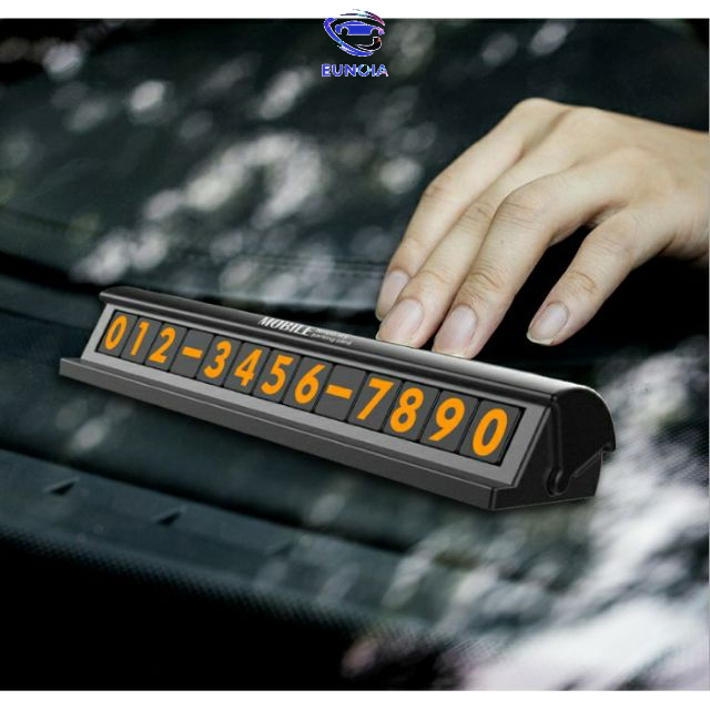 [XẢ KHO-THANH LÝ] Bảng số điện thoại Mobile đặt taplo cao cấp, thanh ghi số điện thoại trên xe ô tô xe hơi