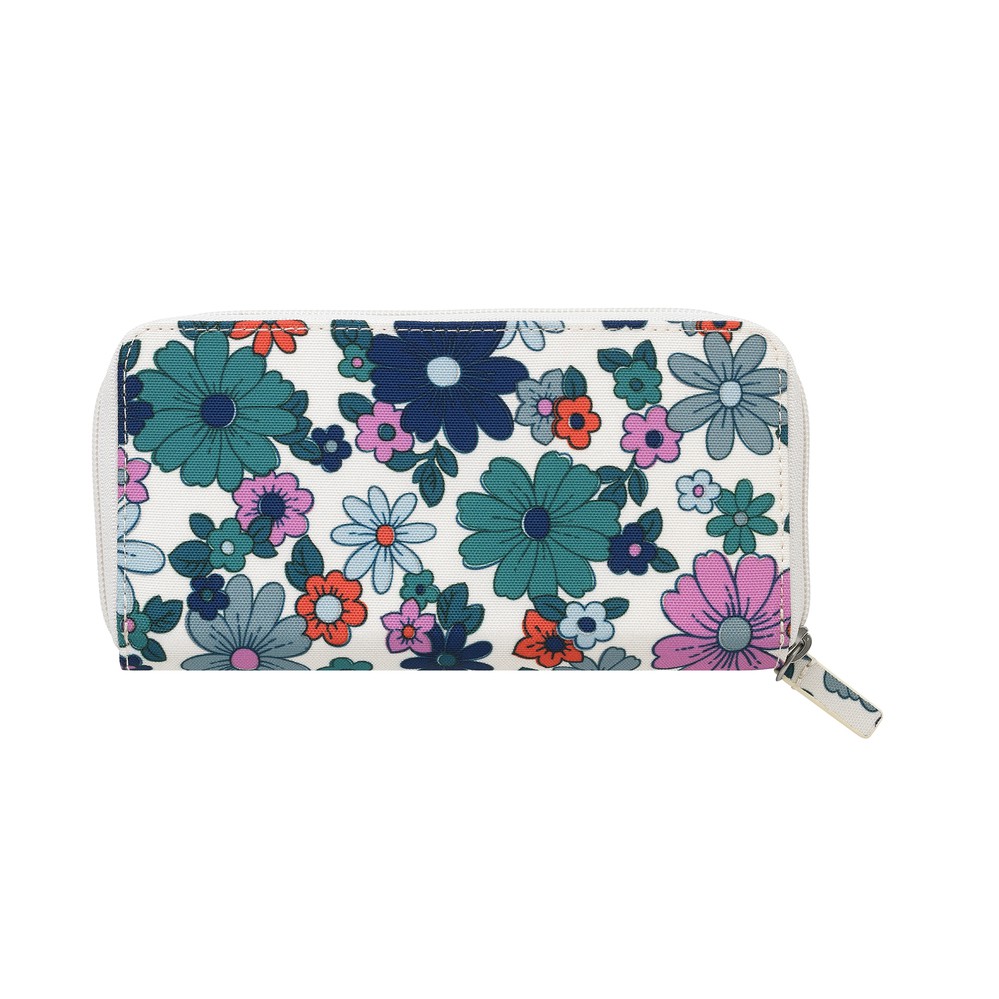 Cath Kidston - Ví cầm tay Continental Zip Wallet Petals - 985000 - Warm Cream