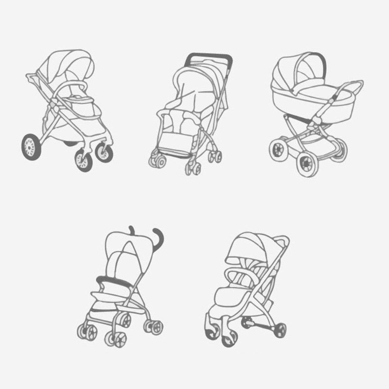 Tấm lót xe đẩy em bé bằng lưới thoáng khí 3D kích thước 73x33cm