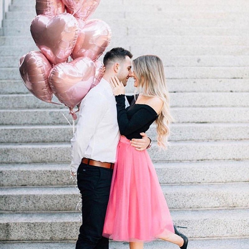 Set 5 quả bóng bay hình trái tim 18 "trang trí tiệc cưới, sinh nhật