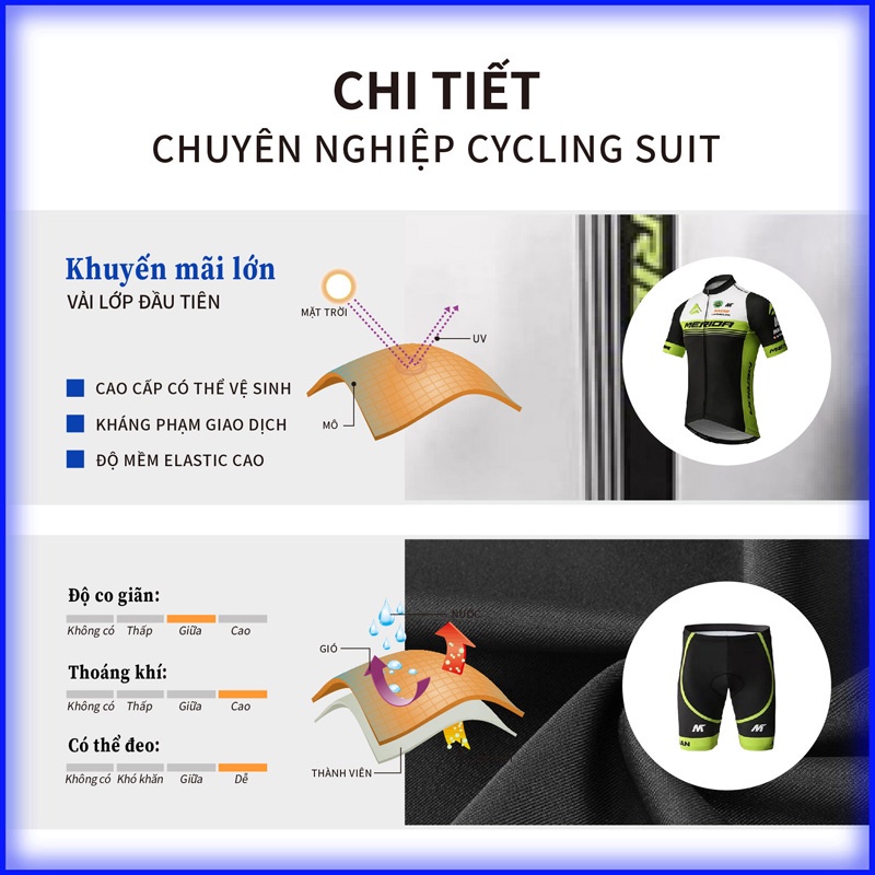 Trang phục chạy xe đạp đua MTB ngoài trời FIHCO phong cách mùa hè cho nam