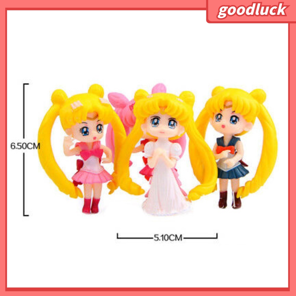 Set 4 Đồ trang trí thủy thủ mặt trăng để bàn trang trí