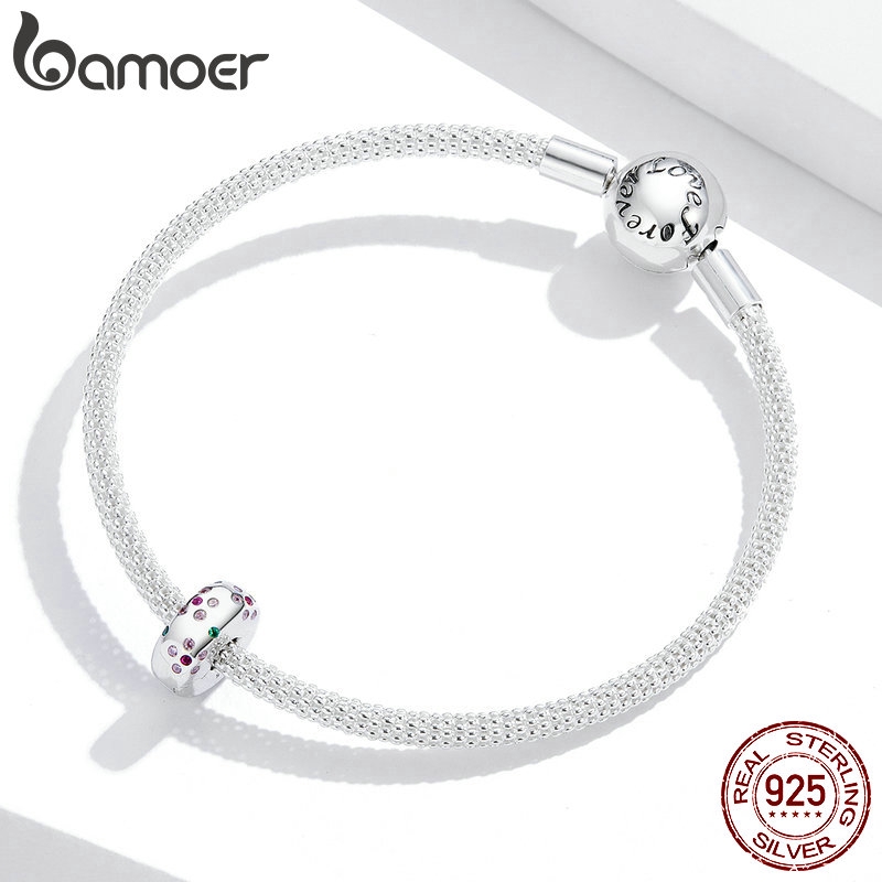 Hạt Phụ Kiện Bamoer Trang Trí Vòng Đeo Tay Hình Bông Hoa Đính Đá Thời Trang Thanh Lịch Dành Cho Nữ