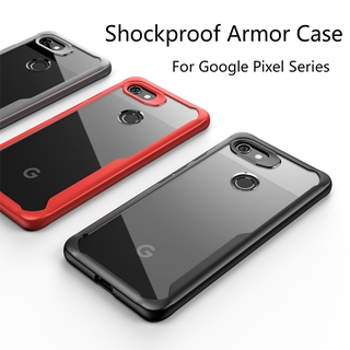 Ốp Điện Thoại Acrylic Cứng Trong Suốt Chống Sốc Cho Google Pixel 5 5XL 4XL 3XL 2XL Pixel 2 3A 4A