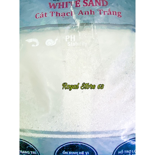Cát thạch anh trắng trải nền làm thác cát cho bể cá tiểu cảnh