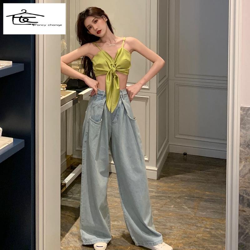 Áo Hai Dây Dáng Ngắn Phong Cách Cá Tính Quyến Rũ Thời Trang Mùa Hè 2022 Mới Dành Cho Nữ