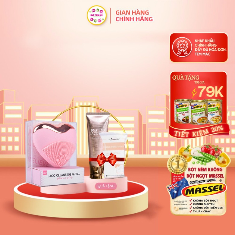 Máy Rửa Mặt Laco Luxury Bỏ Túi Tiện Lợi, Sạch Da, Ngăn Ngừa Mụn, Sáng Mịn Màng - QT127