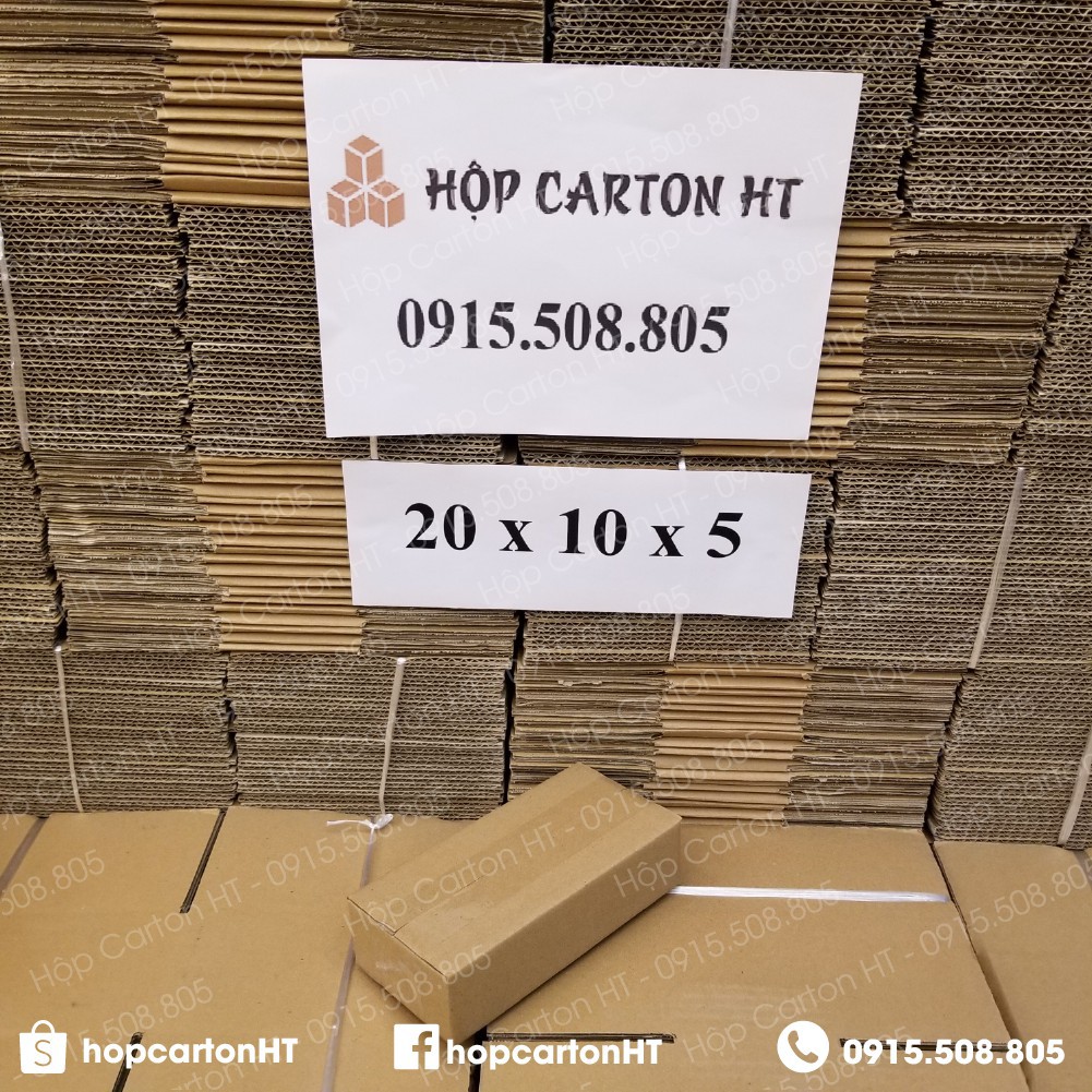 20x10x5 Combo 100 hộp carton (Freeship Hà Nội )