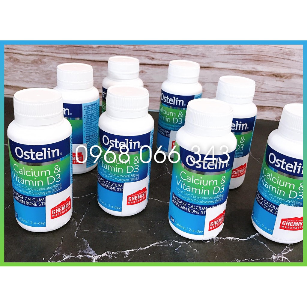 [Tem CHEMIST] Canxi bầu úc Ostelin 130 viên | BigBuy360 - bigbuy360.vn