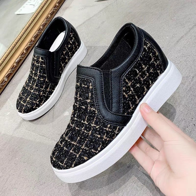 2021  [ Order ] Giầy lười độn đế chất dạ tweed sang chảnh có đến size 40