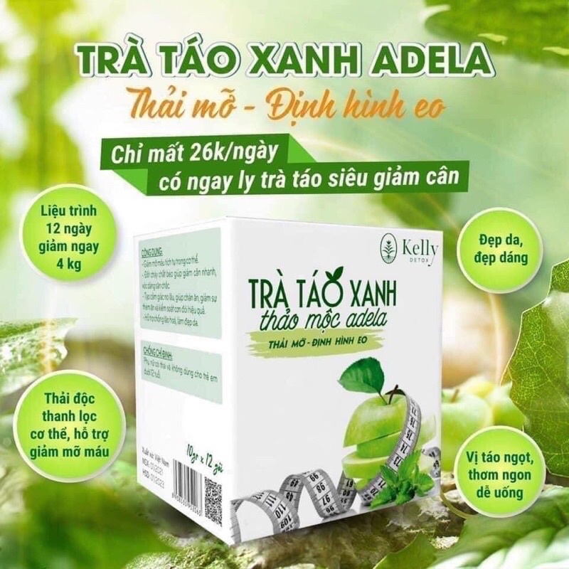 Bạn mới nhập COSHBM -50% đơn 0Đ TRÀ GIẢM CÂN TÁO XANH KELLY DETOX chính