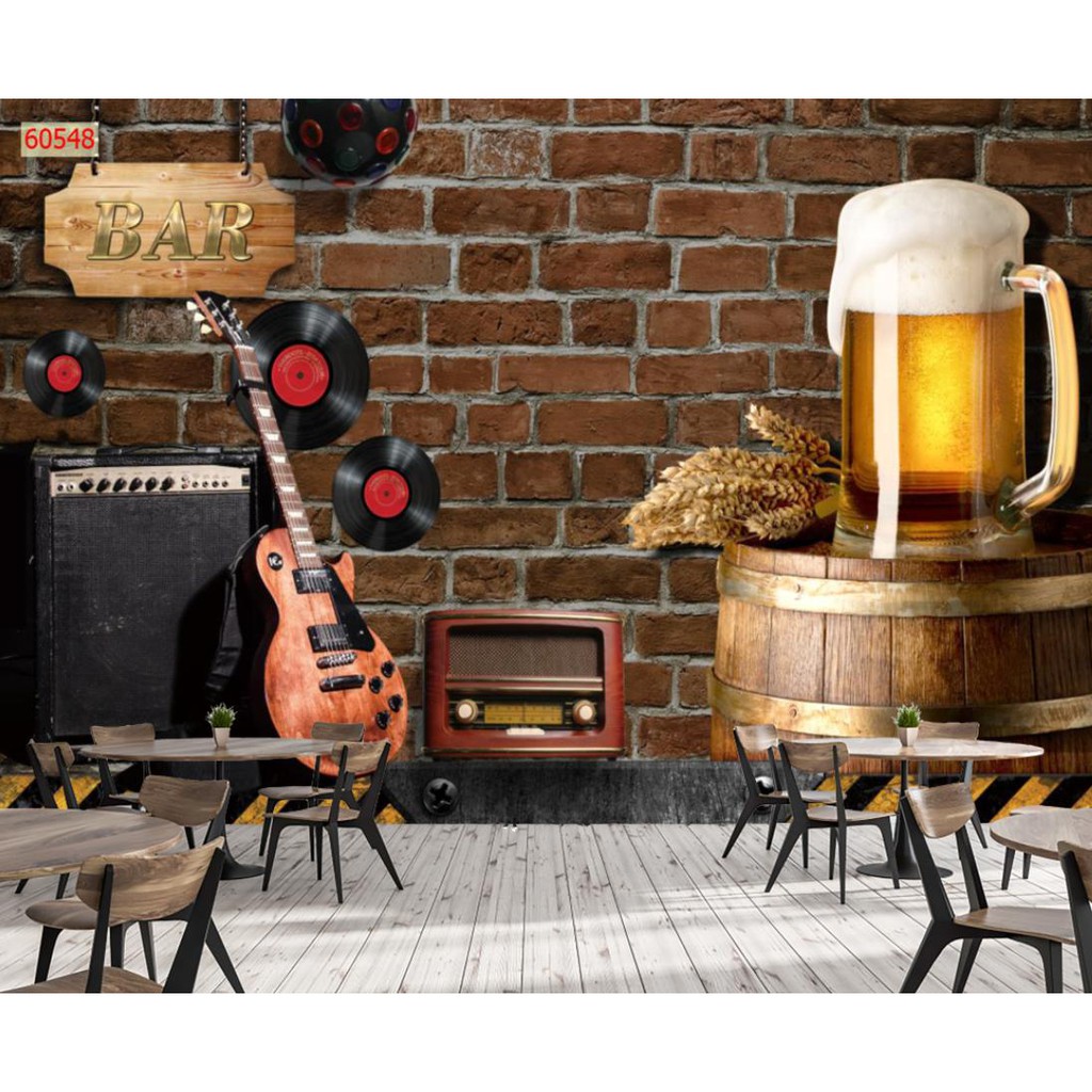 Tranh lụa 3d trang trí Nhà hàng Beer Kích Thước 1,5m x 2m BIARUOU-03