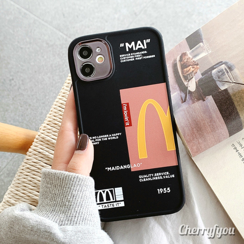 MCDONALDS Ốp Lưng Mềm Bảo Vệ Cao Cấp Cho Iphone 12 11 Pro Max Xr Xs Max 7 8 Plus