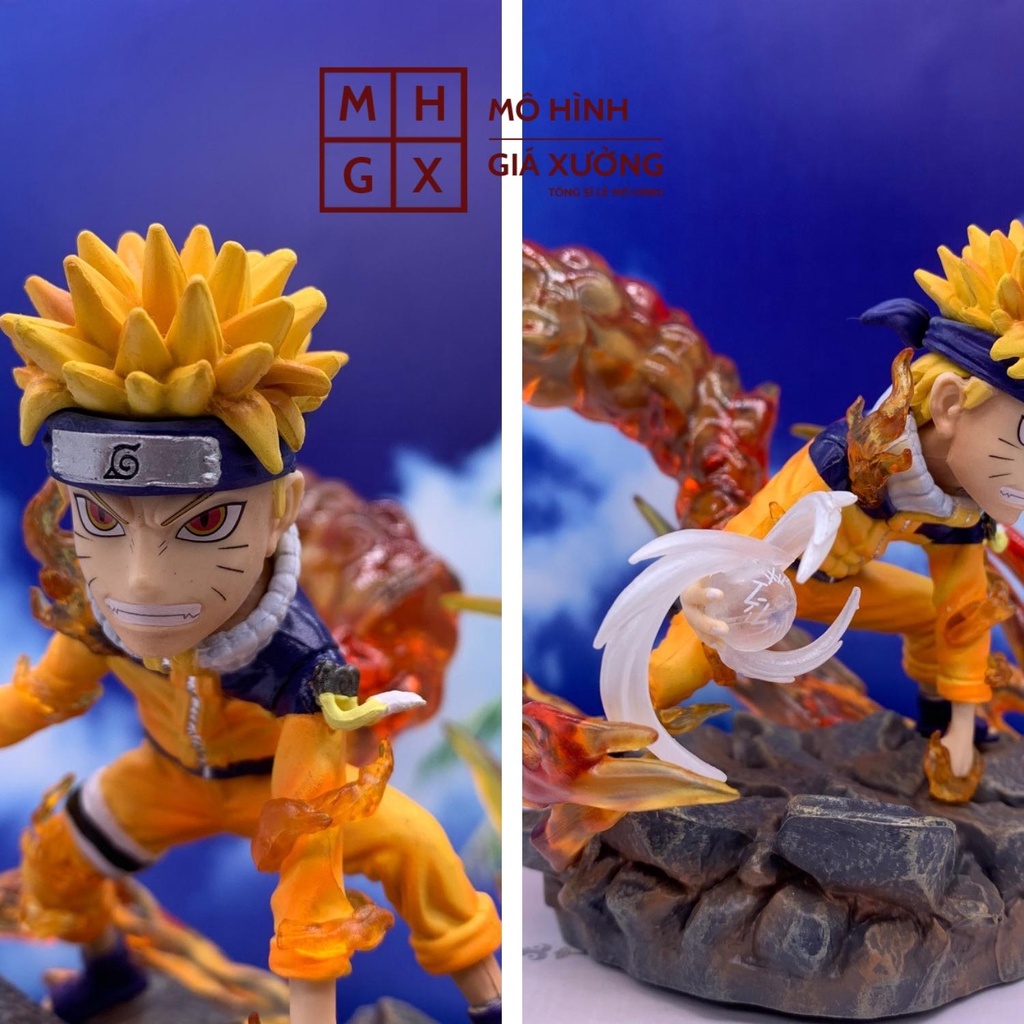 Mô hình Naruto nhất vỹ đang sử dụng rasengan siêu đẹp hàng cực nét cao 9 cm hokage làng lá  jinchuriki cửu vĩ  figue mô