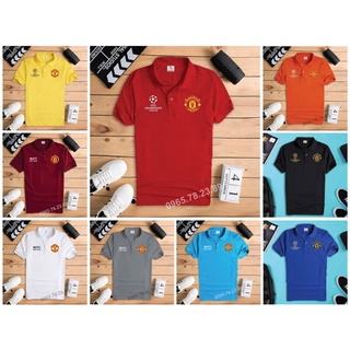 [MÀU NGẪU NHIÊN] Áo thun polo bóng đá cao cấp MU-Real-Barca-Juve-Chelsea-Liver... vải đẹp không bông xù