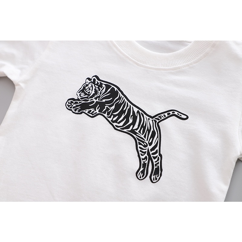 Set Áo Khoác Tay Dài + Quần Denim Họa Tiết Hoạt Hình Phong Cách Hàn Quốc Dễ Thương Cho Bé Trai / Gái 80-120cm