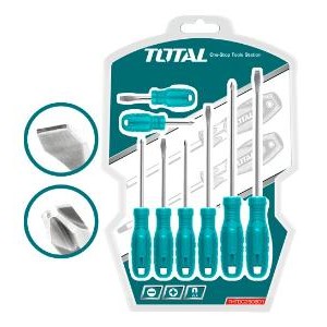 ĐỒ NGHỀ TOTAL Bộ 8 tua vít dẹp và bake THTDC250801 &lt; HÀNG CHÍNH HÃNG &gt;