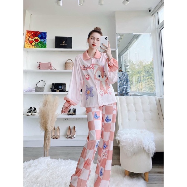 BỘ Lụa Pyjama siêu mềm mịn thoáng mát size dưới 60kg
