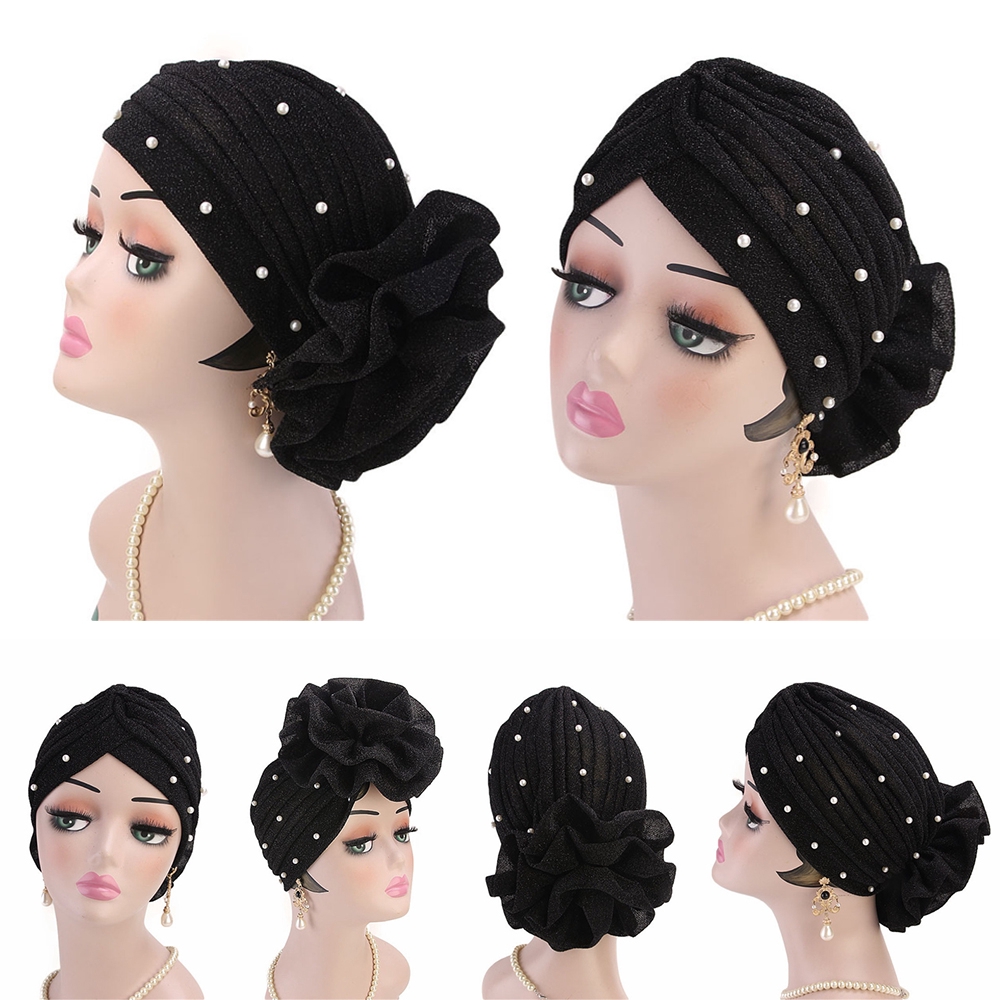 Nón trùm đầu lấp lánh phong cách Hồi giáo cho nữ