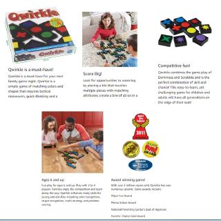 Bộ trò chơi board game qwirkle độc đáo