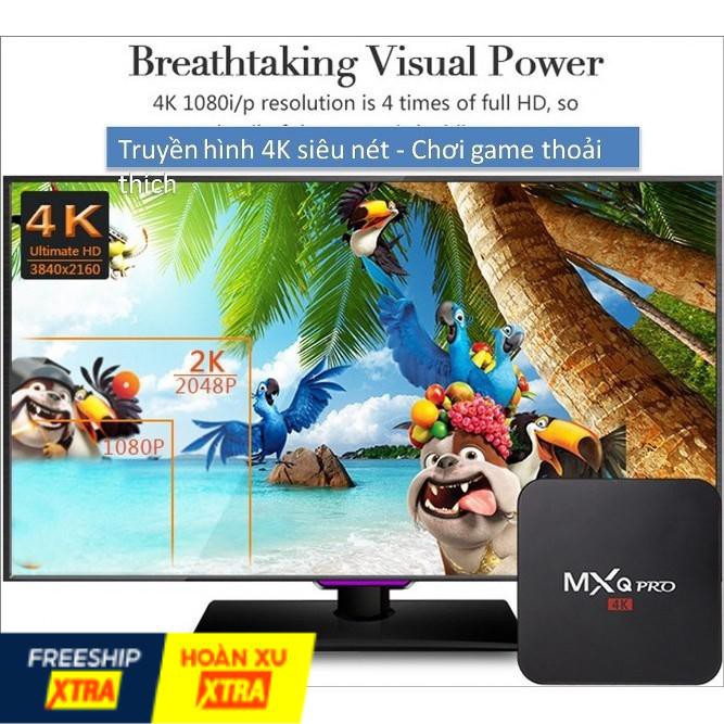 Androi TV tivi Box Truyền hình 4K MXQ Pro 2G+16G (Chip tốt S905W) Tích hợp FPT Play tivibox giá rẻ bán chạy