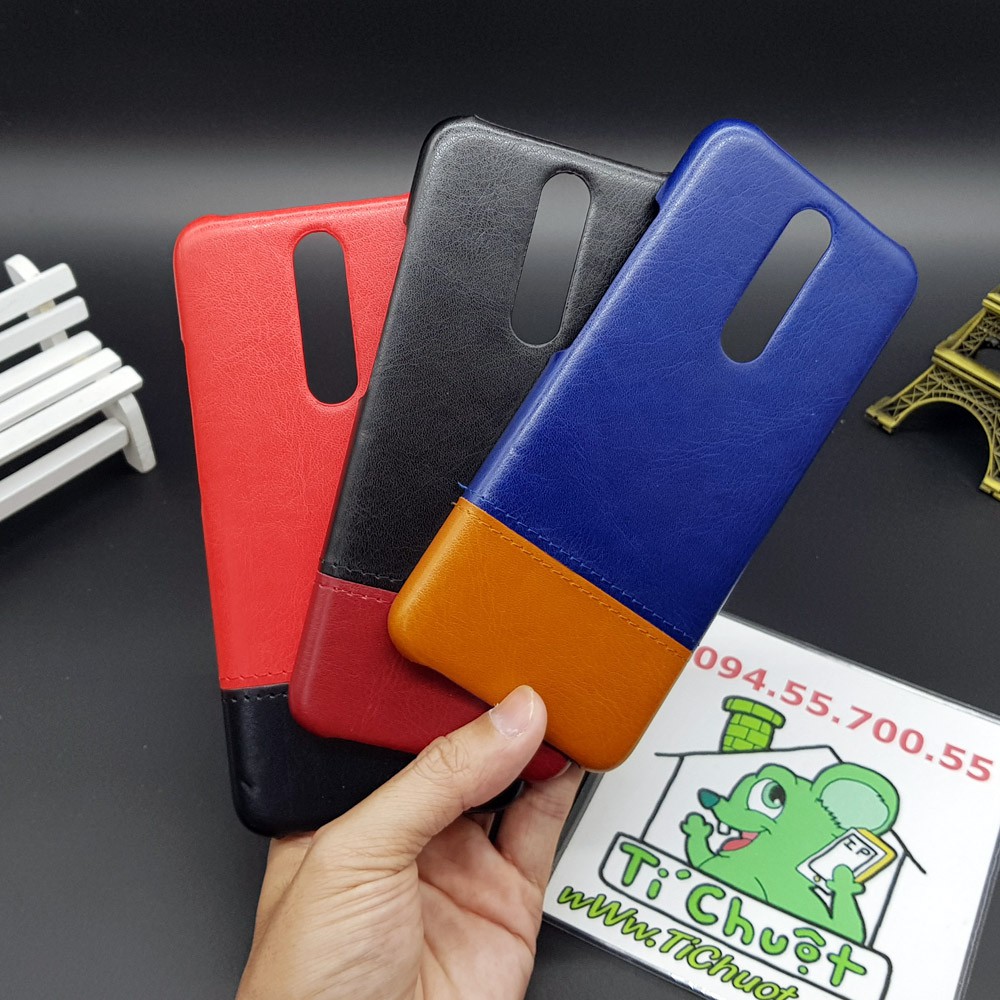 [Cao Cấp] Ốp Lưng Xiaomi Redmi K30 K30 5G/ Poco X2 Da PU Phối 2 Màu Sọc Chỉ