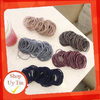 Set 100 dây buộc tóc có túi zip