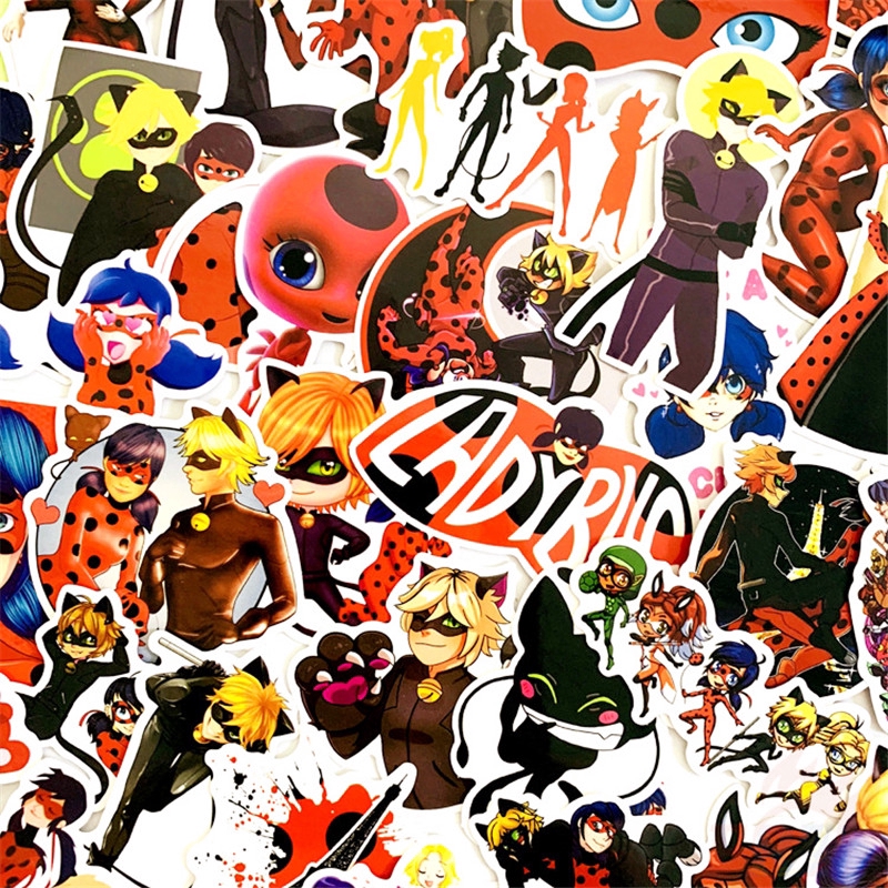 50Pcs/Set ❉ M-iraculous L-adybug Series 02 Stickers ❉ DIY Fashion Mixed Waterproof Doodle Decals Stickers
