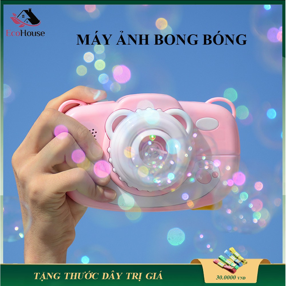 Máy ảnh bắn bong bóng, đồ chơi trẻ em giải trí bắn bong bóng có nhạc vui nhộn, lỗi đổi mới trong 7 ngày đầu nhận hàng