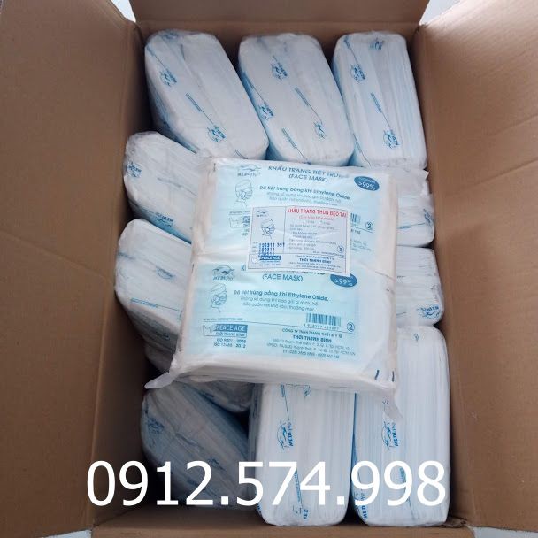 Khẩu trang tiệt trùng Medi-100 cái/bịch. Từng cái đóng riêng từng bịch | BigBuy360 - bigbuy360.vn