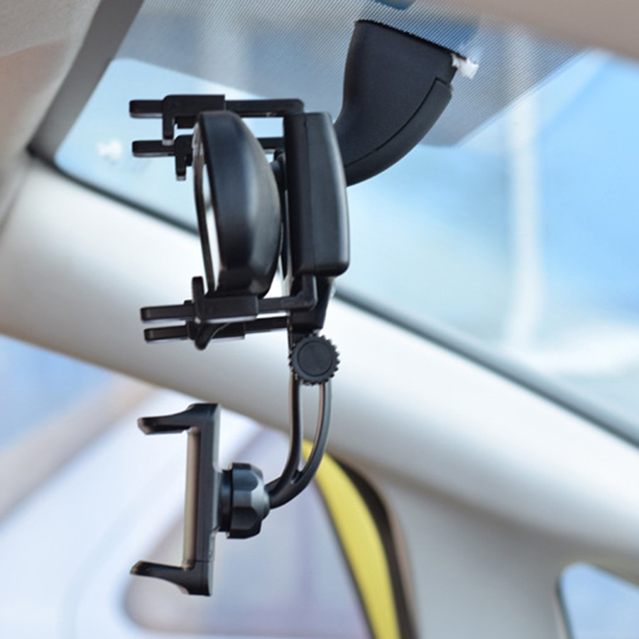 Kẹp điện thoại ô tô trên gương chiếu hậu, giá để iphone samsung trên xe hơi lắp gương - CEON Shop