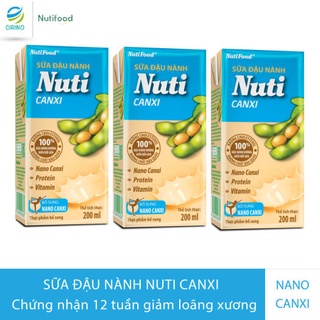 Thùng 36 hộp sữa đậu nành canxi nuti nutifood hộp 200ml