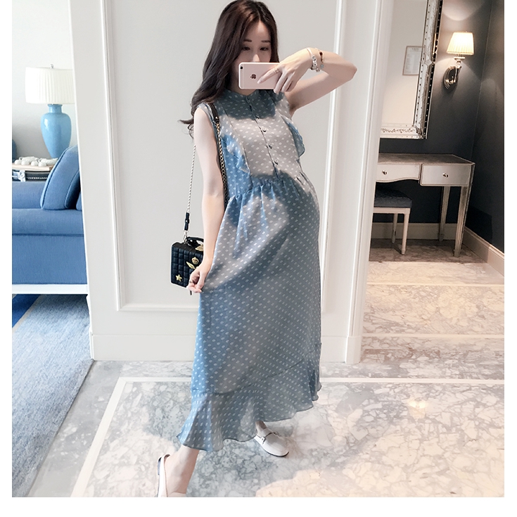 Đầm bầu maxi sát nách phong cách hàn quốc size m-xxl