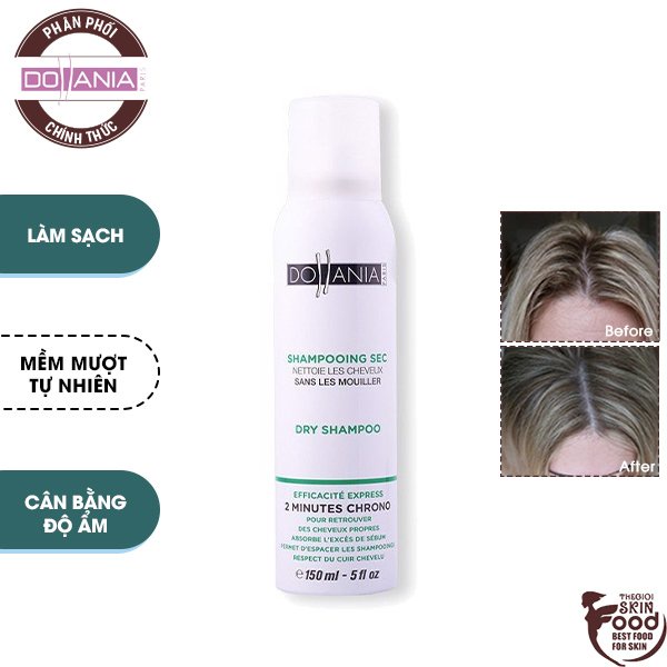 Dầu Gội Khô Giúp Làm Sạch Tóc Dollania Dry Shampoo 150ml